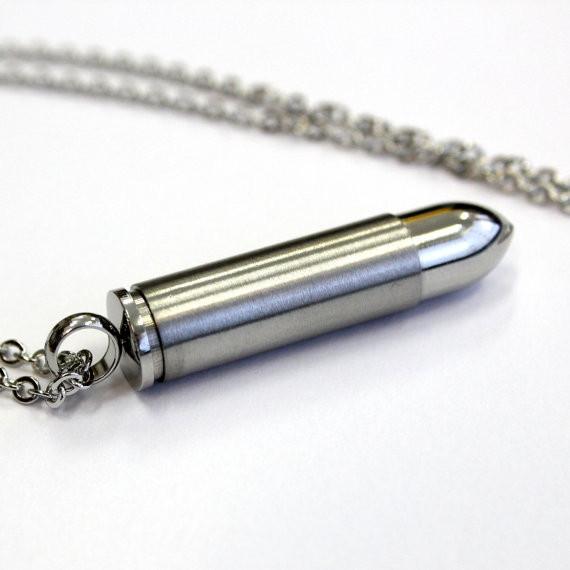 Secret Love Note Bullet Necklace