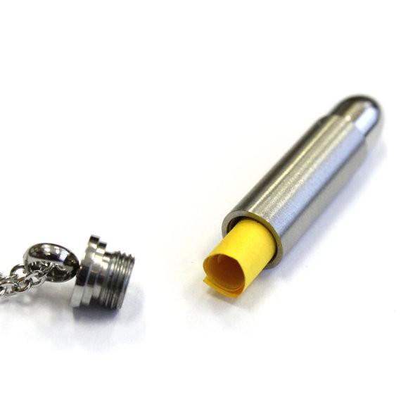 Secret Love Note Bullet Necklace