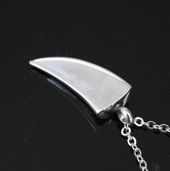 Wolf Tooth Necklace Urn Cremation Pendant