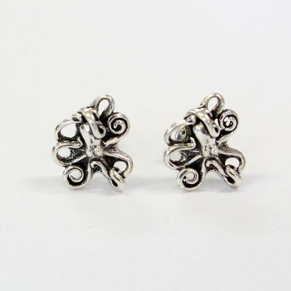 Octopus Stud Earrings