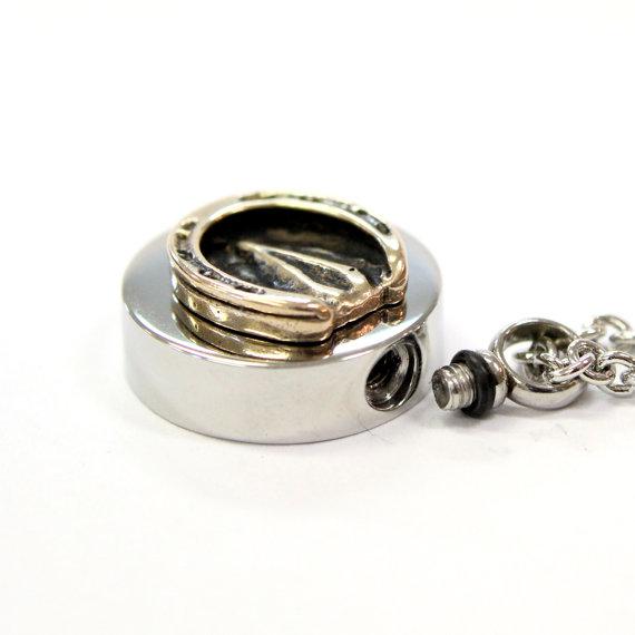 Horse Hoof Necklace Cremation Urn Pendant - Custom Engraving Available