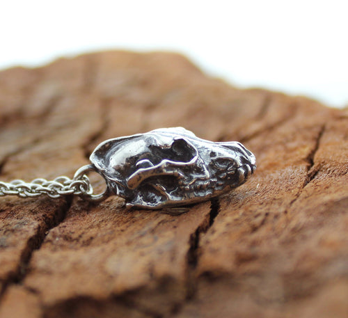 Wolf Skull Pendant Charm Necklace