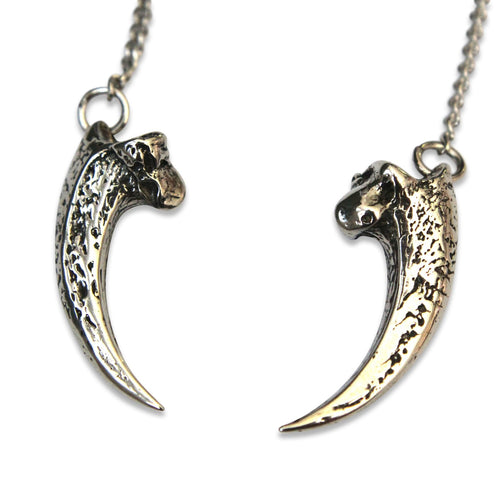 Silver Owl Talon Claw Earrings