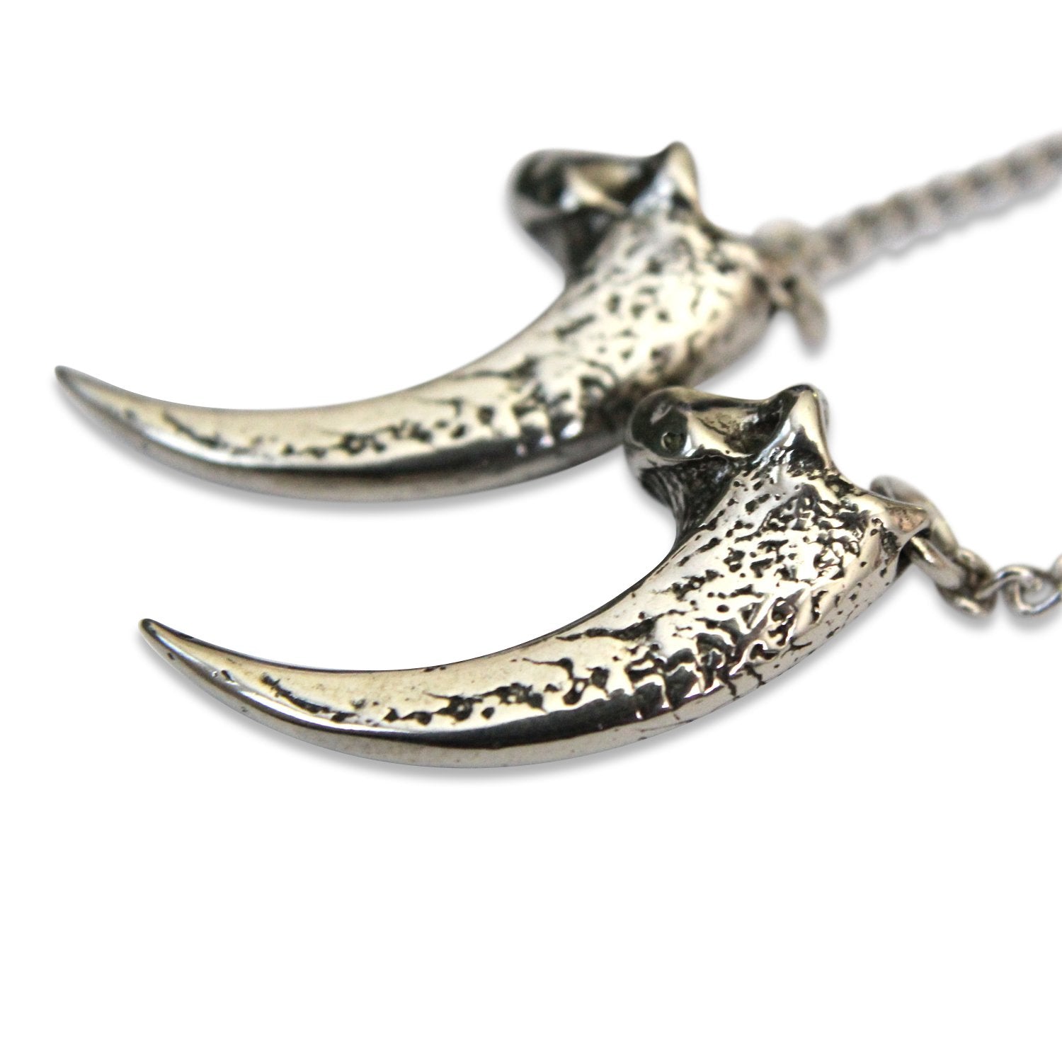 Silver Owl Talon Claw Earrings