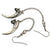 Silver Owl Talon Claw Earrings