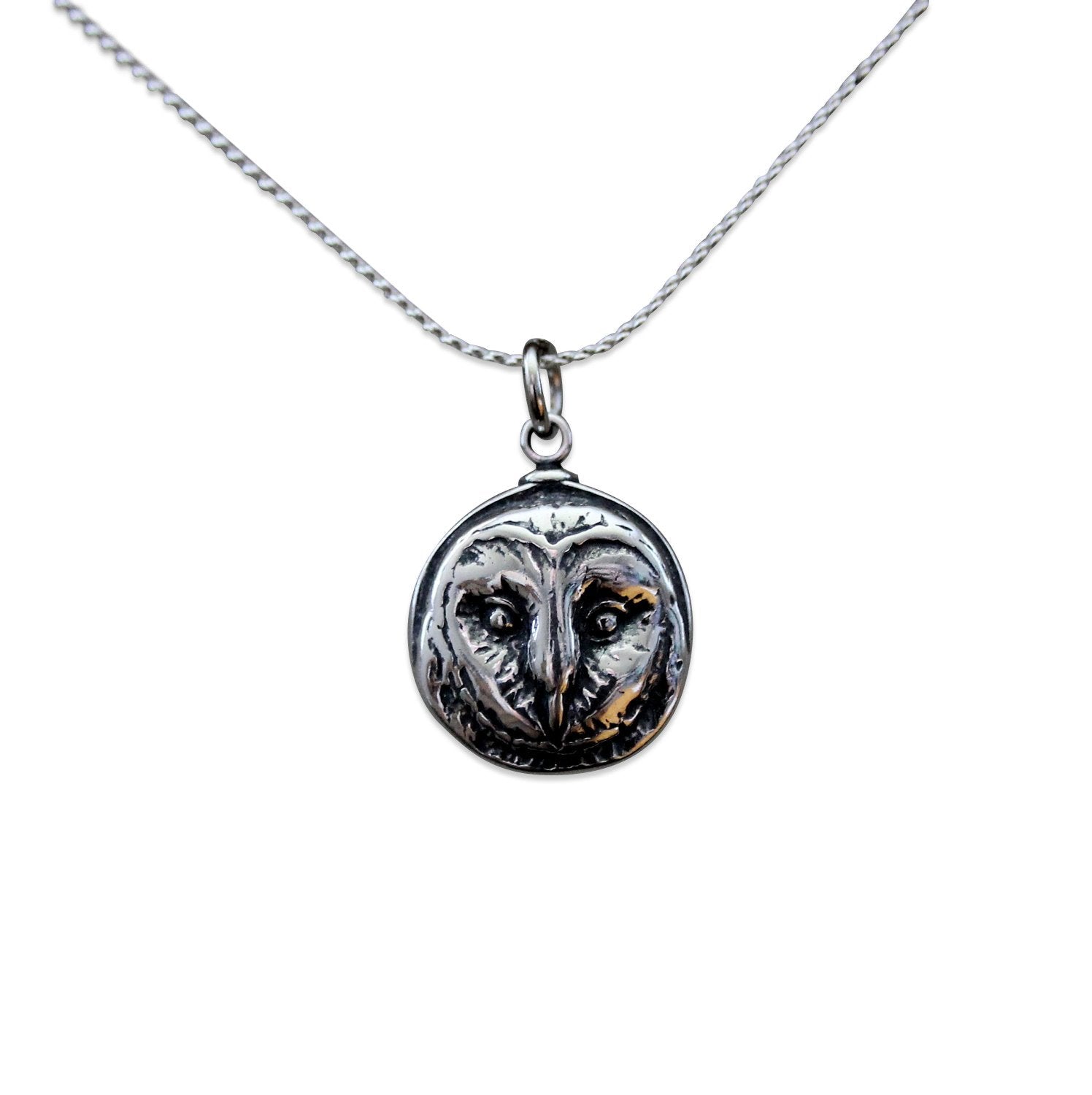 Tiny Barn Owl Necklace