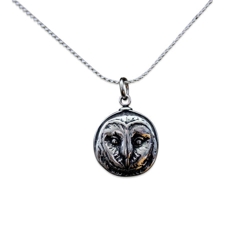 Tiny Barn Owl Necklace