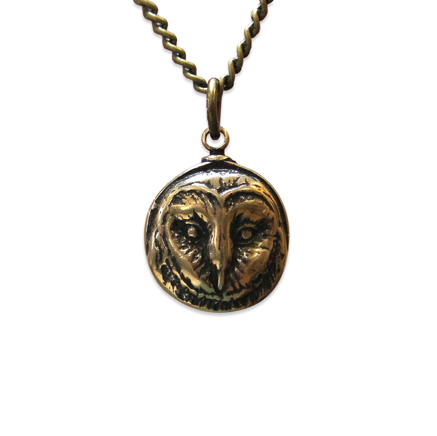 Tiny Barn Owl Necklace