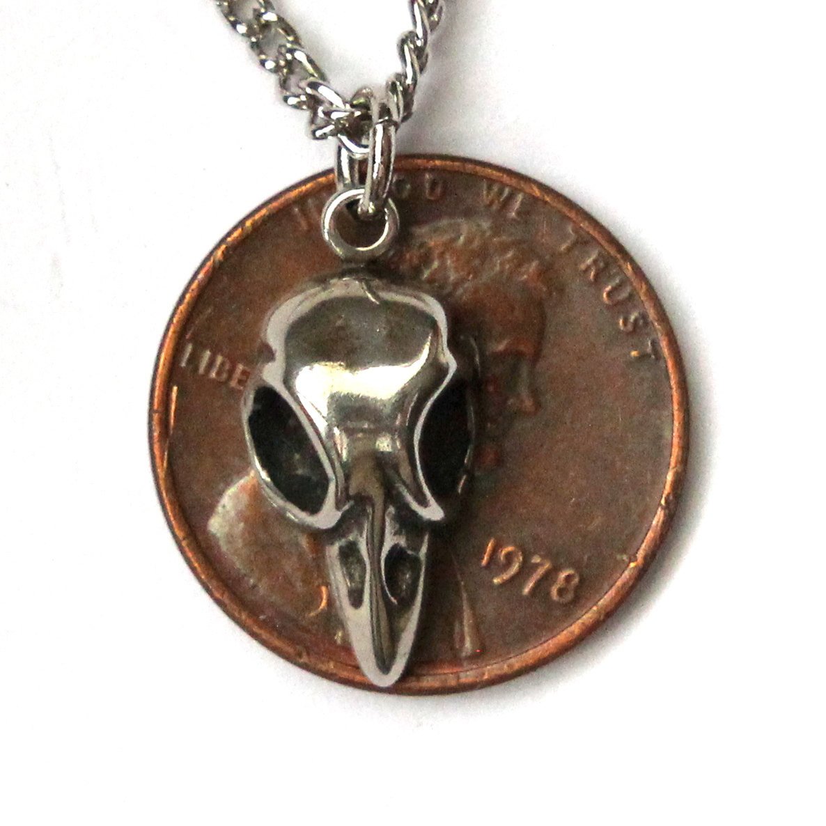 Tiny Baby Bird Skull Necklace