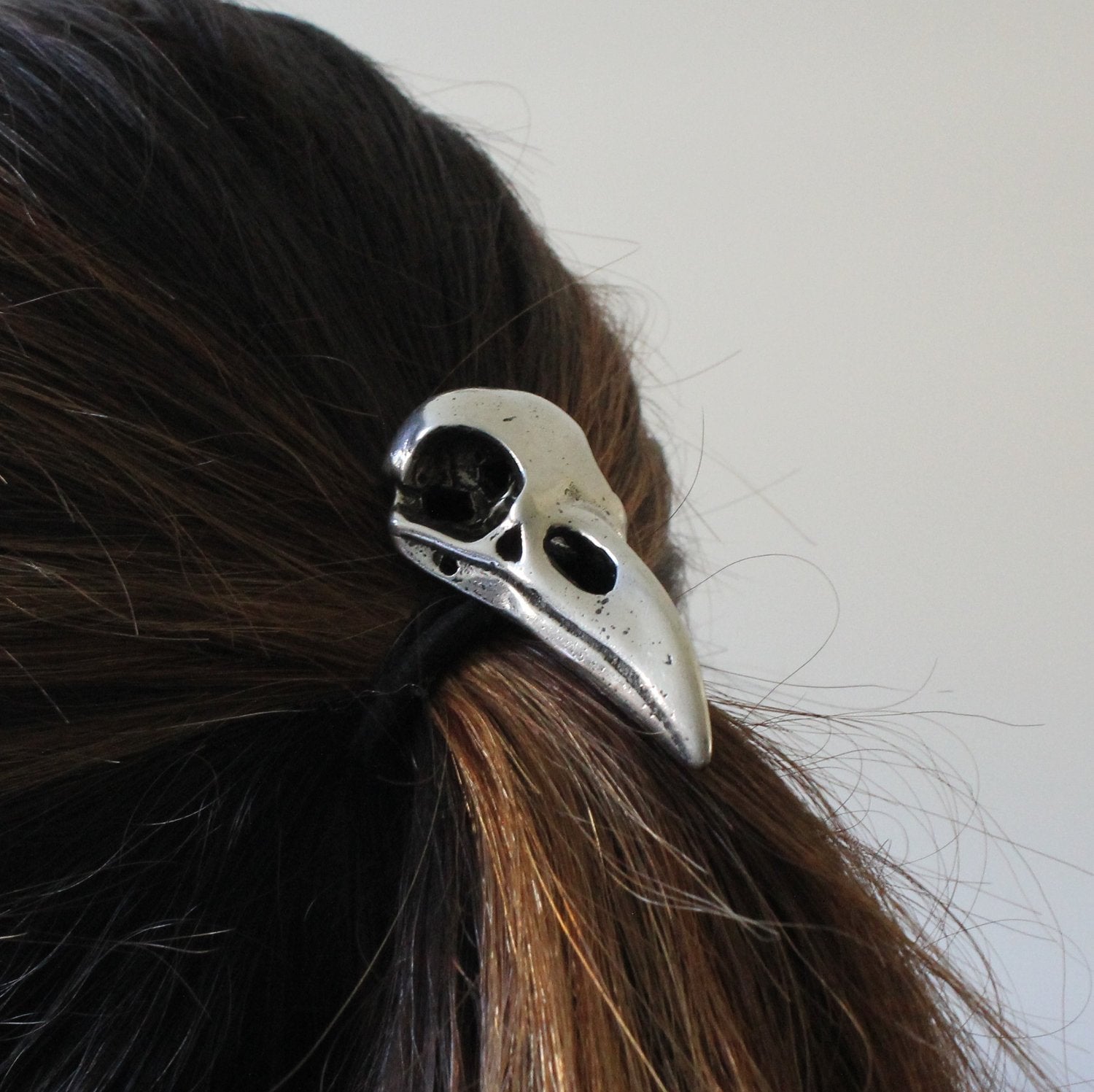 Raven Skull Hair Tie - Pony Tail Holder