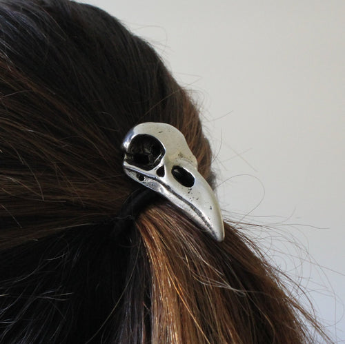 Raven Skull Hair Tie - Pony Tail Holder
