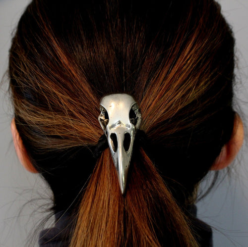 Raven Skull Hair Tie - Pony Tail Holder