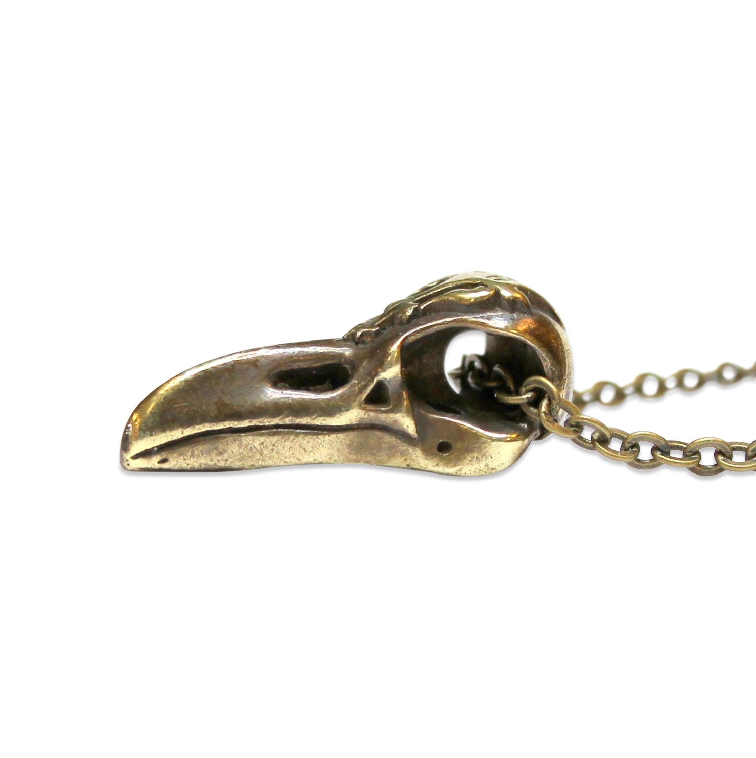 Ornate Victorian Raven Skull Necklace 204