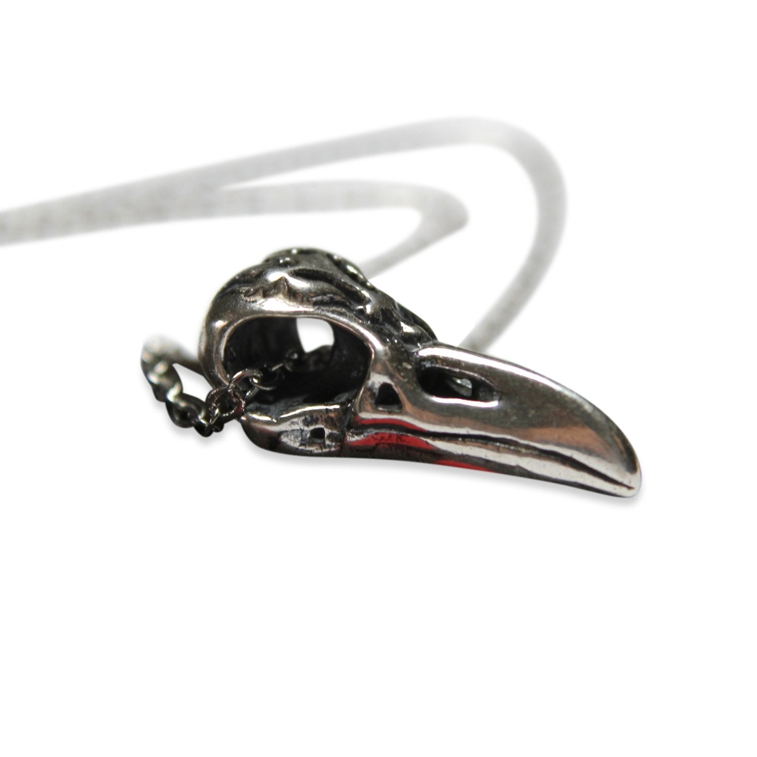 Ornate Victorian Raven Skull Necklace 204