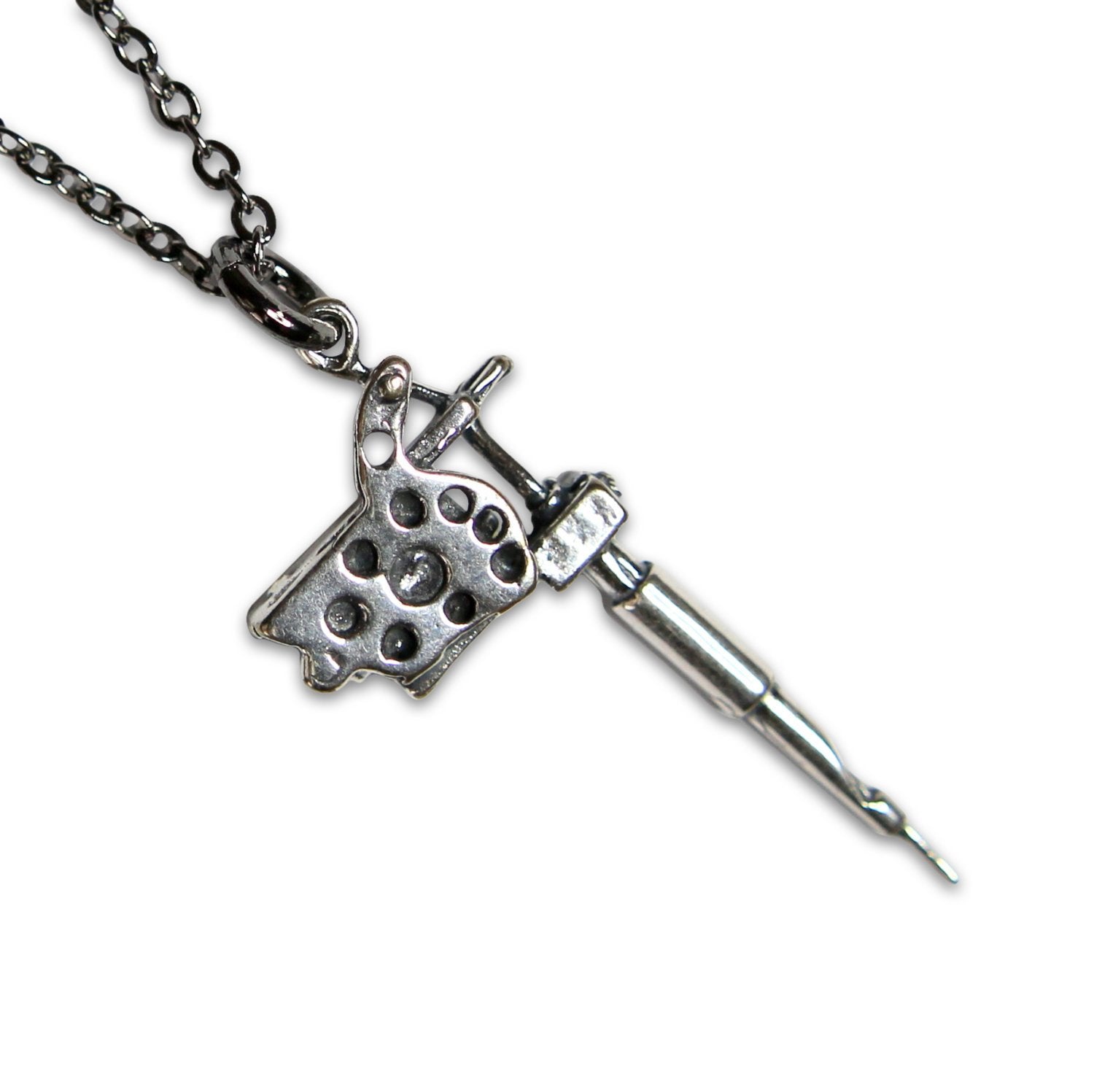 Tattoo Gun Necklace